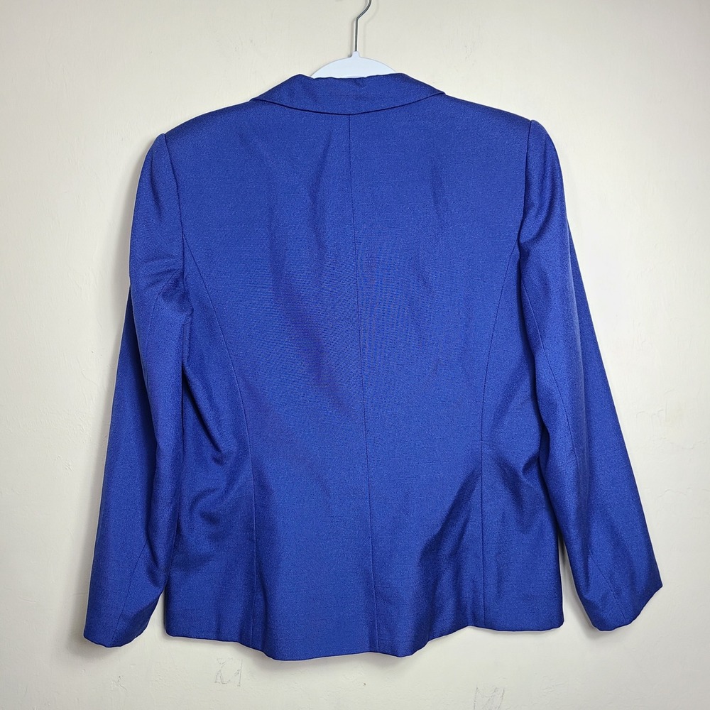 Le Suit Royal Blue Double Breasted Blazer Skirt Suit‎ 10P Office Career Formal - Picture 9 of 15